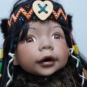 16" porcelain indian doll